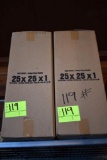 14= 25x25x1 furnace filters, located building 5