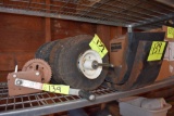 2 trailer fenders, assortment of wheels, hand cable crank, located building 5
