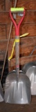 2 aluminum scoop shovels, located building 5