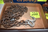 Log chain with 2 hooks, located building 5