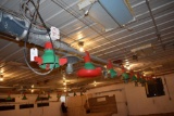 Chore Time overhead line feeder with feed cups, with one overhead hopper,