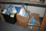 3 Open boxes of booties and hairnets, located building 5