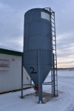 6' diameter x 4 rings tall bulk feed bin, buyer is responsible for removal and loading,