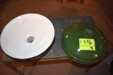 9 Industrial light shades, located building 6