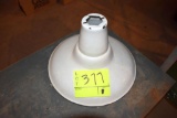 White Industrial light shade, located building 6