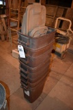 8 Rubbermaid totes with covers, located building 6