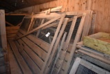 Wood framed wire fencing panels approximately 64