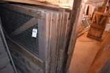 Wood framed wire fencing panels approximately 64
