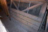 Wood framed wire fencing panels approximately 66