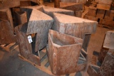 8 Wooden feeders, located building 6