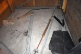 Assorted of overhead door track, located building 6