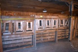 Assortment of 3 bin nesting boxes, approximately 16 boxes, located building 6