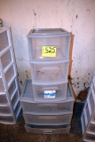 Plastic stacking drawers, located building 7