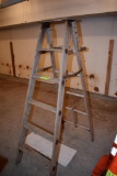 Wooden step ladder 6', located building 7