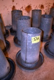 3 galvanized poultry feeders, located building 7