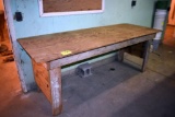 Plywood 8' table, located building 7