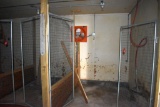 48= 6' x 8' Metal mesh panels, wooden front post, wooden bottoms, double doors,