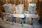 11 Wooden poultry feeders, located building 7
