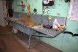 Galvanized 11' 2 compartment sink, located building 8