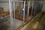 (4) 8'x8' pens, wire panels with steel tubes, wooden bottoms, with some wooden feed boxes,