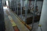 (4) 8'x8' pens, wire panels with steel tubes, wooden bottoms, with some wooden feed boxes