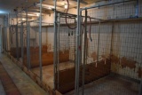 (4) 8'x8' pens, wire panels with steel tubes, wooden bottoms, Located Building 8