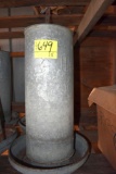 2 galvanized poultry feeders, located building 9