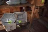 Widelite light fixture, lambert L-20 20,000BTU gas heater, Assorted aluminum slides and