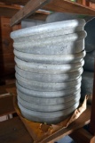 10 Poultry feeder bottoms, galvanized, located building 9
