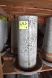 3 galvanized poultry feeders, located building 9