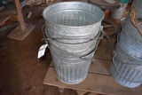 3 galvanized water/feed pails, located building 9