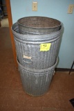 3 metal trash cans, located building 5