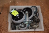 Assortment of casters and dollies, located building 5