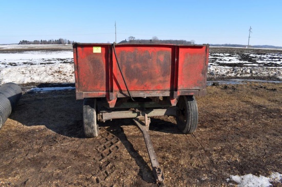 Steel Sided Barge Box With Hoist On Running Gear with Assorted Tile T's & Elbows