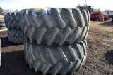 (2) Firestone 800/70R38 Tractor Tires On 12 Bolt