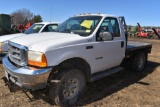 2001 Ford F350 Flatbed Pickup, 4x4, 7.3L Diesel,