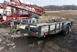 2004 Falcon 18' Flat Bed Trailer, Tandem Axle, 7,