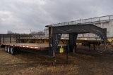 2001 ABU Flatbed Gooseneck Trailer, 24' Long, 4'