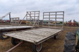 8'x16' Flatbed Hay Rack With Running Gear