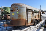 1981 Keifer 16' Tandem Axle Cattle Trailer, Divid