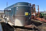 1996 WW 16' Tandem Axle Livestock Trailer,