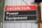 Single Sided Lighted Hanging Honda Power Equipment Dealer Sign, Needs New Bulbs, 48