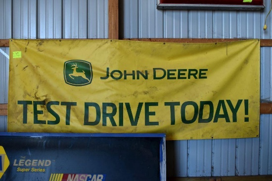 Vinyl John Deere Test Drive Today Sign, 48"120", single sided