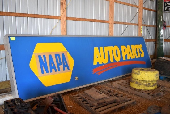 NAPA Auto Parts Outdoor Sign 60"x20'x11" Deep, Aluminum Frame, Plastic Insert, singled sided