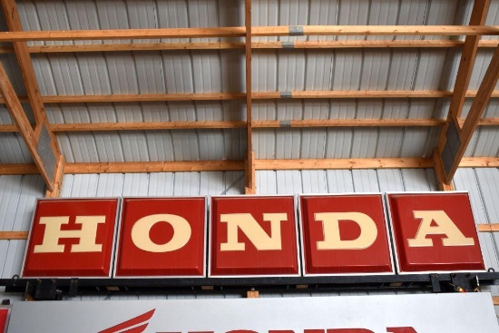Single Sided Lighted Honda Dealer Sign,5 Piece Sign, Individual Plastic Insert Letters on