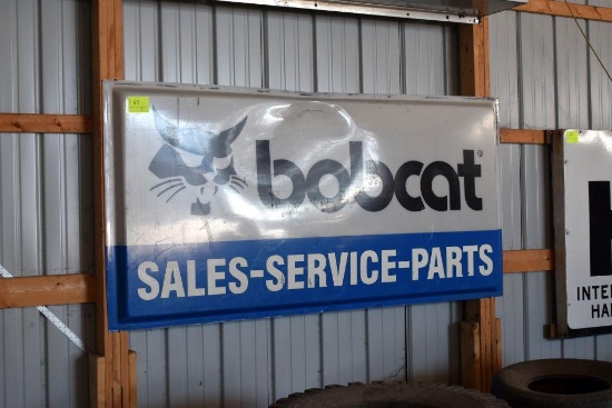 Plastic Insert Bobcat Dealer Equipment Sign, slight damage, 48"x96"x2"