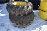 Pair of Firestone 16.9x26 Tires on John Deere 8 Bolt Rims, 6