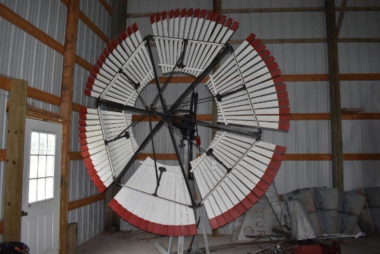Bobtail Raymond Vaneless Windmill Head, 10' Wheel, Wooden Fins