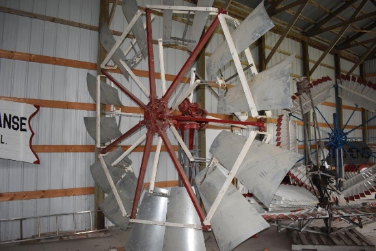 Elgin Mogul Power Mill by Elgin Windpower & Pump Co. Ill., Restored Vaneless Galvanized