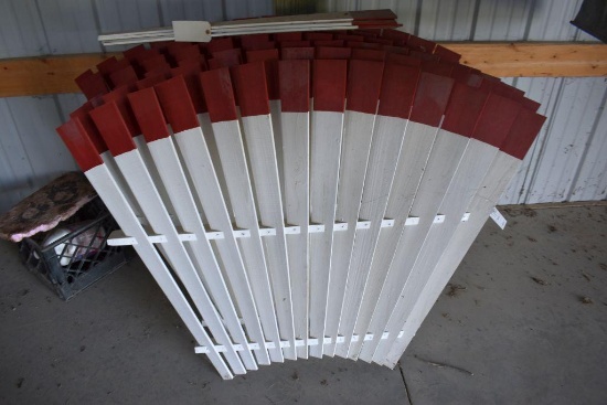 (6) Sections Of Wooden Remanufactured Fins For Pipe Raven Windmill